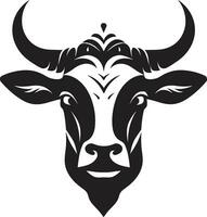 vector zuivel koe logo zwart voor bedrijf zuivel koe logo icoon zwart vector voor website