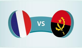 Frankrijk versus Angola, team sport- wedstrijd concept. vector