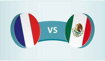 Frankrijk versus Mexico, team sport- wedstrijd concept. vector