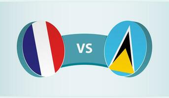 Frankrijk versus heilige lucia, team sport- wedstrijd concept. vector