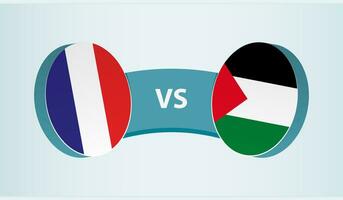 Frankrijk versus Palestina, team sport- wedstrijd concept. vector