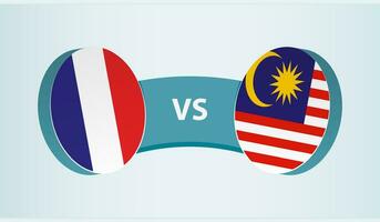 Frankrijk versus Maleisië, team sport- wedstrijd concept. vector