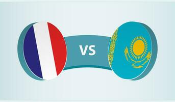 Frankrijk versus kazachstan, team sport- wedstrijd concept. vector