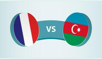 Frankrijk versus azerbeidzjan, team sport- wedstrijd concept. vector