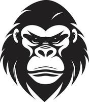 iconisch aap majesteit vector symbool dieren in het wild monarch in minimalisme gorilla embleem