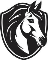 galopperen vrijheid zwart paard embleem emblematisch paarden uitmuntendheid logo symbool vector