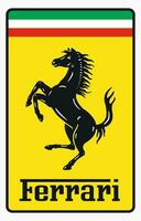 ferrari logo Italiaans super sport auto vector