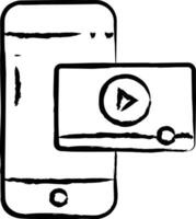mobiel hand- getrokken vector illustratie