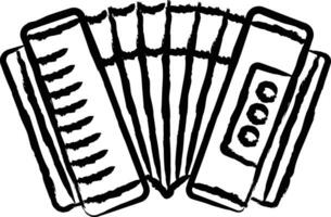 accordeon hand- getrokken vector illustratie