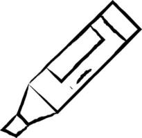 markeerstift pen hand- getrokken vector illustratie