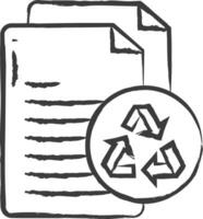 papier recycling hand- getrokken vector illustratie