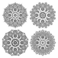 cirkelvormig patroon in de vorm van mandala met bloem voor henna vector