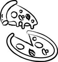 pizza hand- getrokken vector illustratie