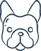 Frans bulldog hand- getrokken vector illustratie
