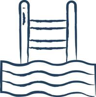 zwembad hand- getrokken vector illustratie