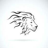 vector van mannetje leeuw hoofd ontwerp Aan een wit achtergrond., wild dieren. gemakkelijk bewerkbare gelaagde vector illustratie.