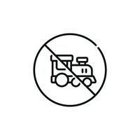 Nee trein lijn icoon teken symbool geïsoleerd Aan wit achtergrond vector