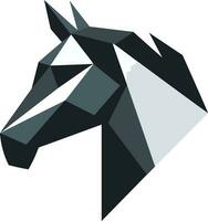 majestueus galop iconisch zwart hengst vorstelijk paard majesteit emblematisch logo vector
