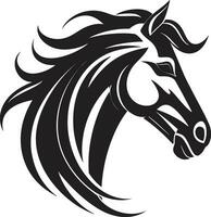 edele paard embleem monochromatisch symbool ros silhouet majesteit logo kunst vector