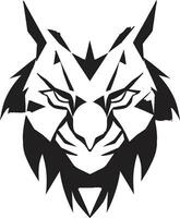 minimalistisch stalkers genade zwart embleem lynx majesteit in monochroom logo ontwerp vector