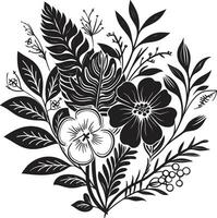 decoratief bloemen ontwerp icoon een zwart vector icoon dat zullen brengen uw ontwerpen naar leven zwart vector bloemen icoon een verbijsterend icoon voor ieder ontwerp