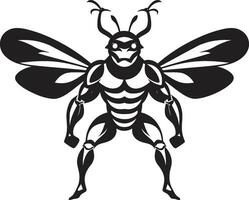 edele horzel majesteit zwart logo kunst insect silhouet uitmuntendheid emblematisch icoon vector