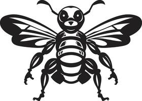 edele insect embleem monochromatisch symbool machtig steek majesteit logo kunst vector