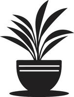 gebeeldhouwd schoonheid uitmuntendheid pottenbakkerij symbool botanisch harmonie in monochroom embleem ontwerp vector