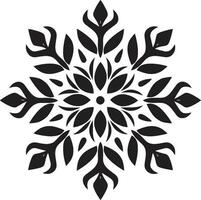 icoon van ijzig genot sneeuwvlok vector logo serenade in eenvoud zwart sneeuw embleem