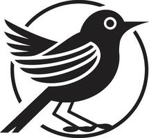vogel silhouet uitmuntendheid emblematisch icoon dieren in het wild melodieus muze logo symbool vector