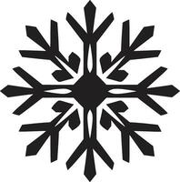 minimalistisch winter kunst monochroom embleem icoon van ijzig genot sneeuwvlok vector logo