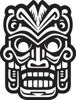 tijdloos totem majesteit in zwart tribal logo symbool tribal tradities uitmuntendheid emblematisch emblematisch kunst vector