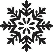 minimalistisch winter kunst monochroom embleem icoon van ijzig genot sneeuwvlok vector logo