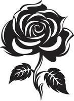 serenade naar rozen schoonheid modern vector embleem bloeiende roos uitmuntendheid monochromatisch embleem