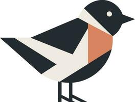 iconisch zangvogel uitmuntendheid monochromatisch embleem aard serenade majesteit Robin symbool vector