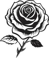 icoon van bloeiend majesteit in zwart en wit bloemen embleem edele voogd van aard schoonheid monochroom embleem ontwerp vector