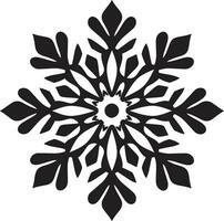 besneeuwd schoonheid in zwart emblematisch ontwerp emblematisch sneeuw kalmte logo silhouet vector