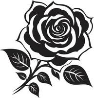 emblematisch bloemen charme logo ontwerp elegant roos embleem modern zwart logo ontwerp vector