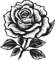 bloemen silhouet uitmuntendheid monochroom roos icoon icoon van bloeiend momenten vector bloemen embleem