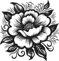zwart bloemen icoon naar creëren een modern ontwerp zwart bloemen icoon naar creëren een hedendaags ontwerp vector