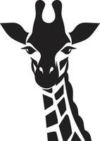 Afrikaanse majesteit minimalistisch giraffe kunst vorstelijk nek embleem logo symbool vector