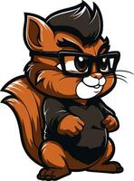 chipmunk speels dier logo icoon zwart vector chipmunk grappig dier logo icoon zwart vector