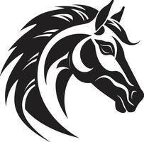 majestueus hengst embleem zwart vector logo elegant paarden profiel iconisch logo ontwerp