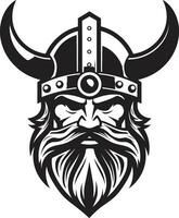 viking deugd een symbool van moed en eer zwaard van de noorden een zwart vector viking logo