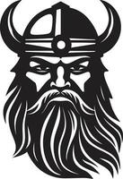 thor triomf een viking symbool van donder krijgers moed een elegant vector viking voogd