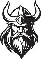 thor macht een viking symbool van donder viking moed een elegant vector voogd