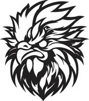 haan logo met een elegant tintje hedendaags haan in zwart vector