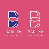 creatief b logo ontwerp vector met twee kleur variatie. modern minimaal b logo voor bedrijf.