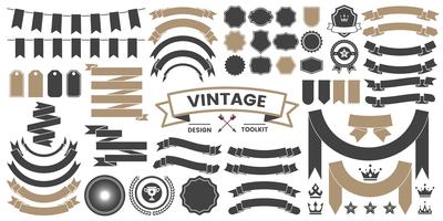 Vintage Retro Vector Logo voor banner