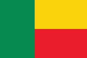 vlak illustratie van Benin vlag. Benin vlag ontwerp. vector